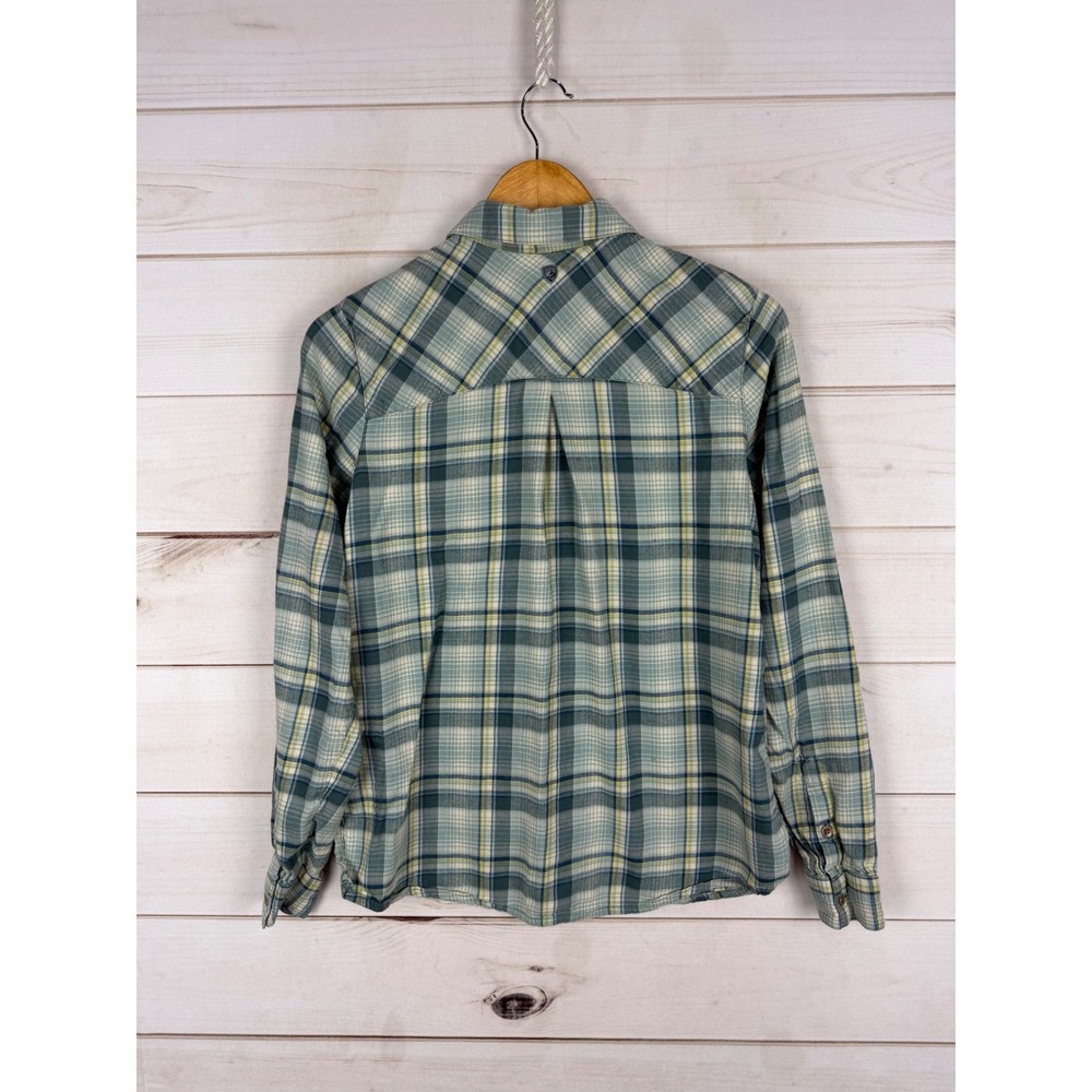 Kuhl Top Womens Medium Plaid Flannel Button Down Shirt Cotton Blend - Picture 2 of 7